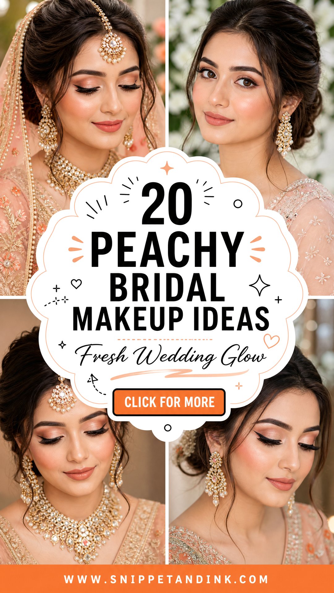 20 Peachy Bridal Makeup Ideas for a Fresh Wedding Glow - 20 Peachy Bridal Makeup Ideas for a Fresh Wedding Glow