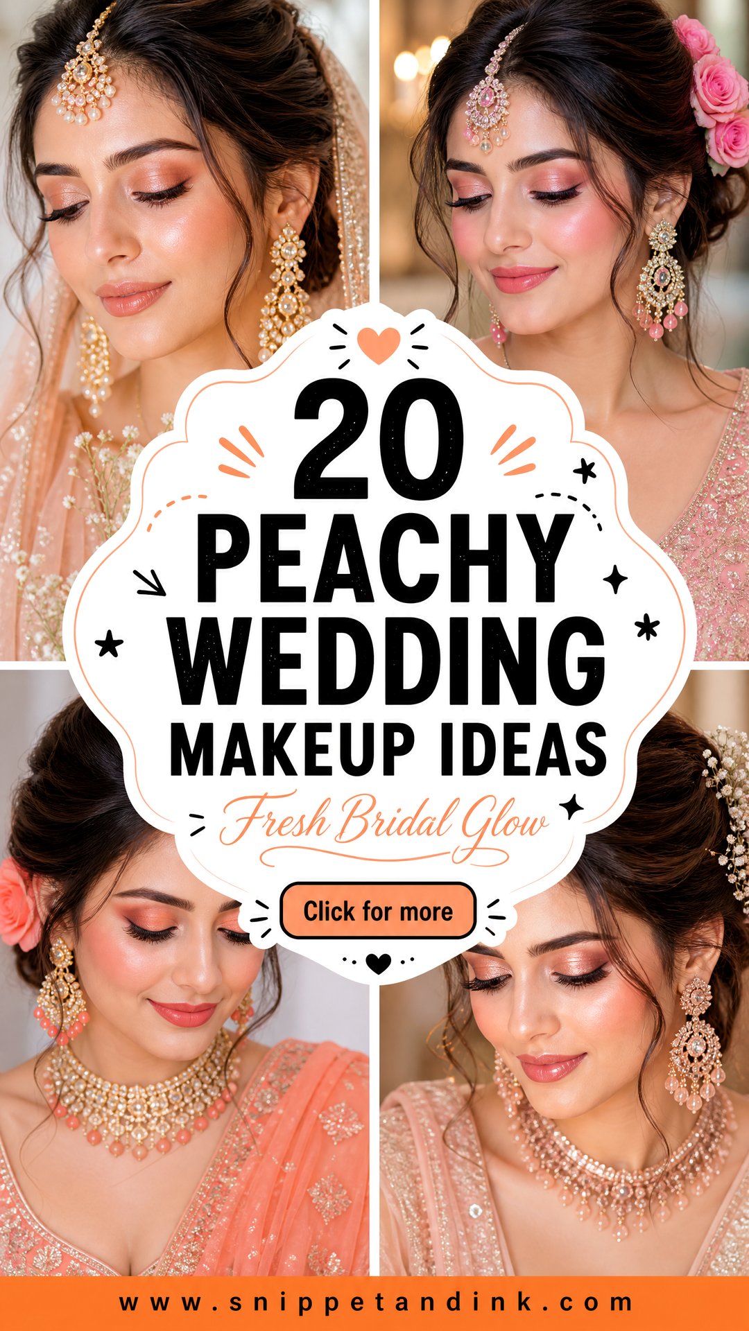 20 Peachy Wedding Makeup Ideas for a Fresh Bridal Glow - 20 Peachy Wedding Makeup Ideas for a Fresh Bridal Glow