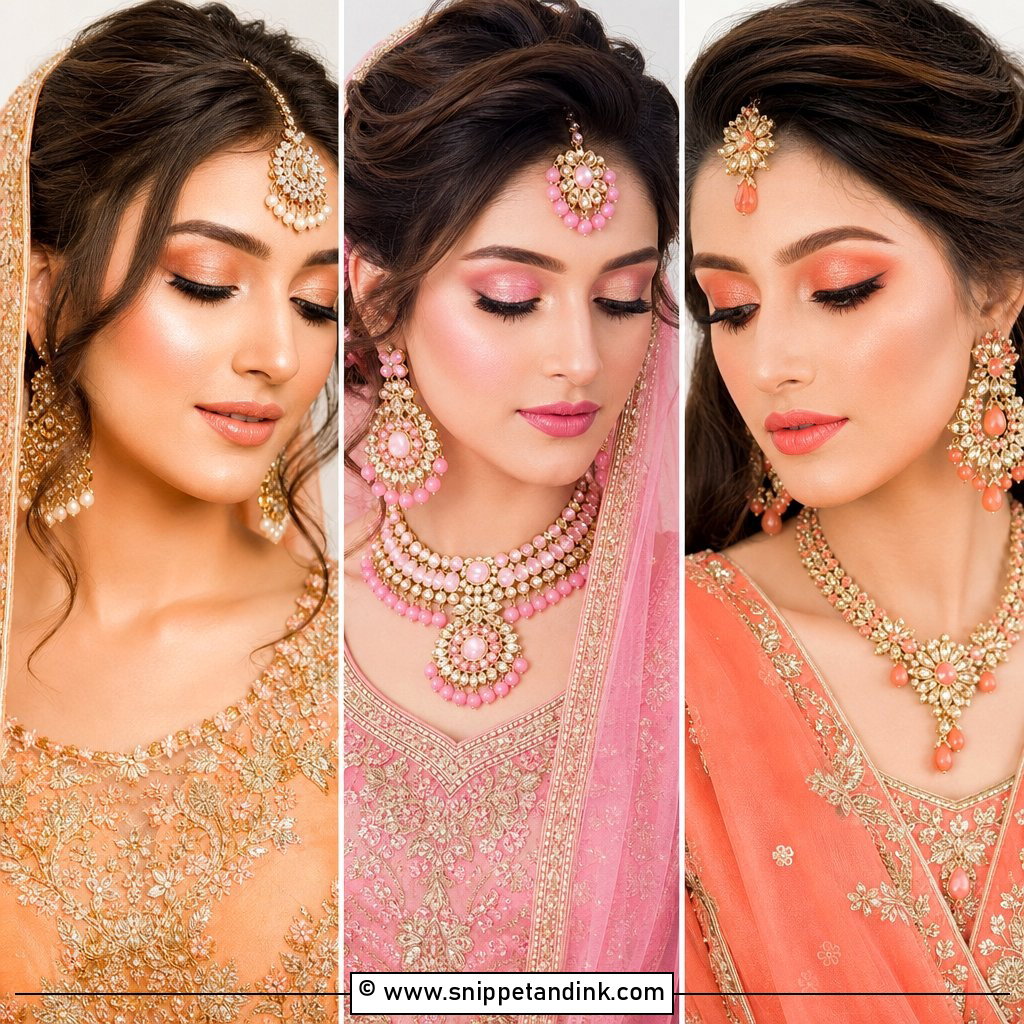 20 Peachy Wedding Makeup Ideas for a Fresh Bridal Glow