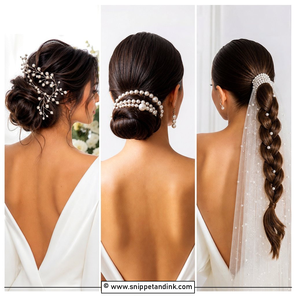 20 Pearl Bridal Hair Ideas for Timeless Wedding Beauty