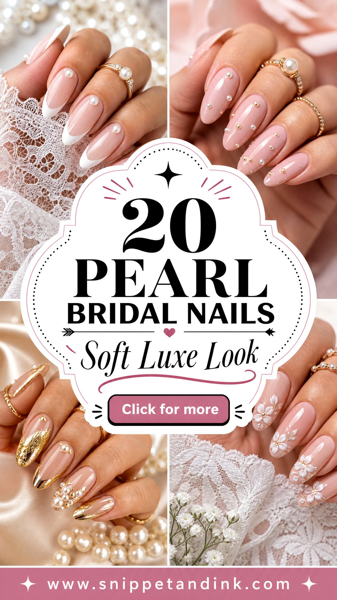 20 Pearl Bridal Nails for a Soft Luxe Wedding Day Look - 20 Pearl Bridal Nails for a Soft, Luxe Wedding Day Look