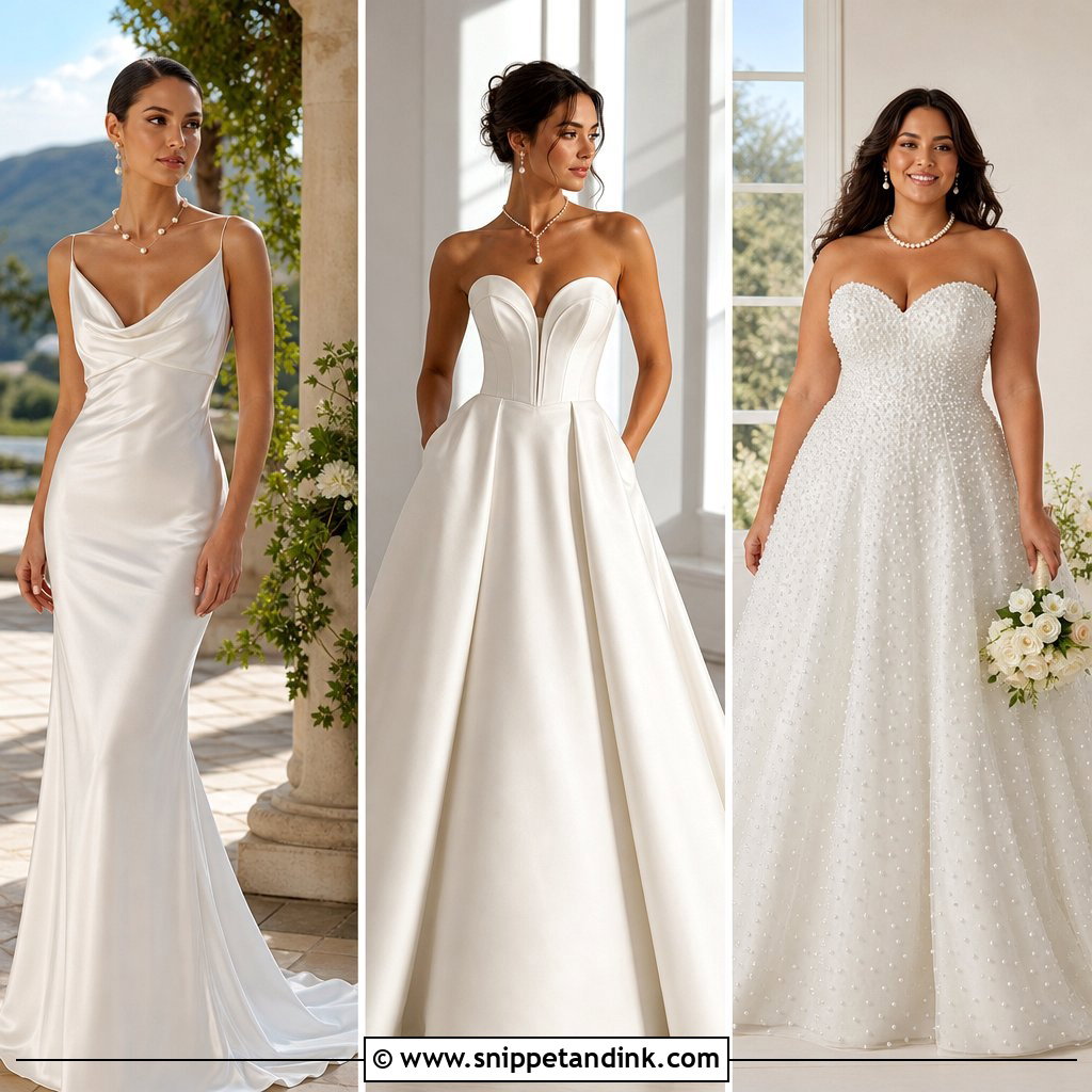 20 Pearl Necklace Wedding Dress Ideas for Elegant Brides