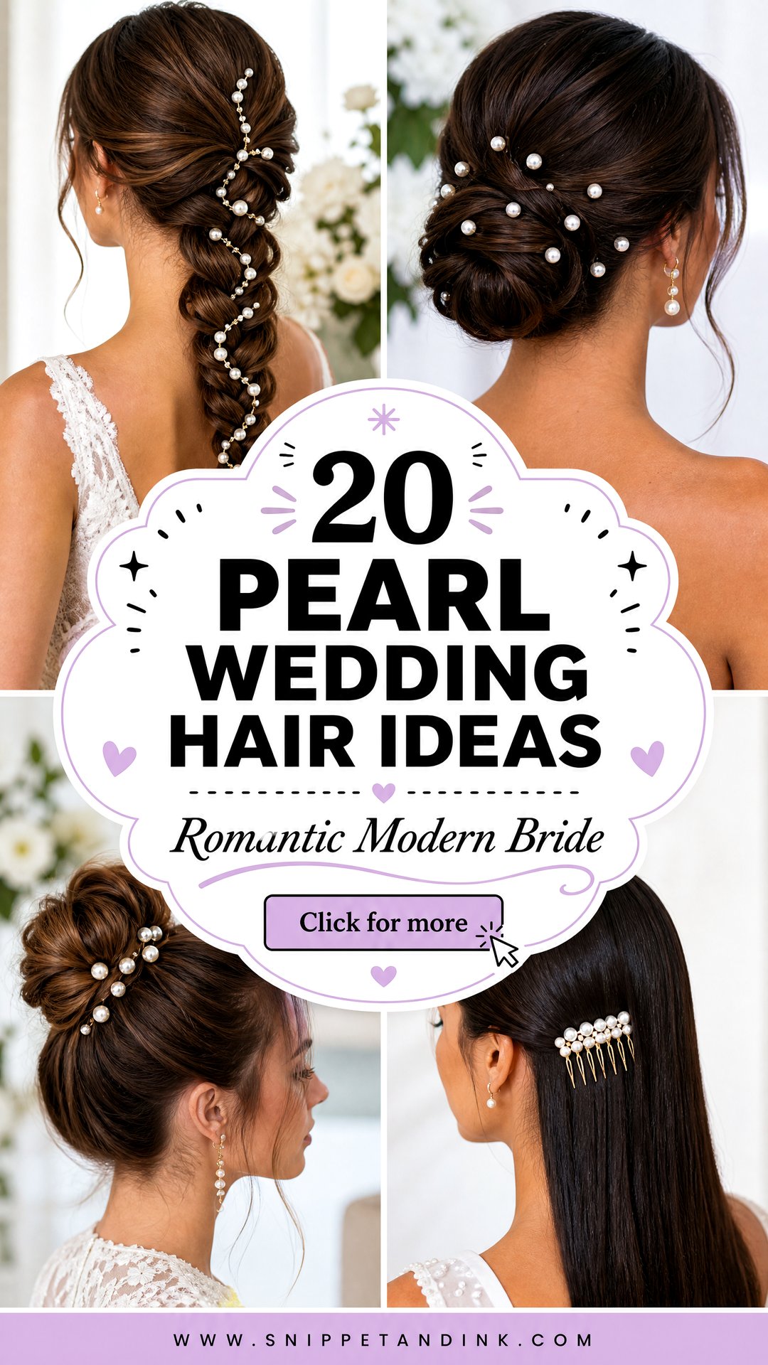 20 Pearl Wedding Hair Ideas for Romantic Modern Brides Today - 20 Pearl Wedding Hair Ideas for Romantic Modern Brides Today