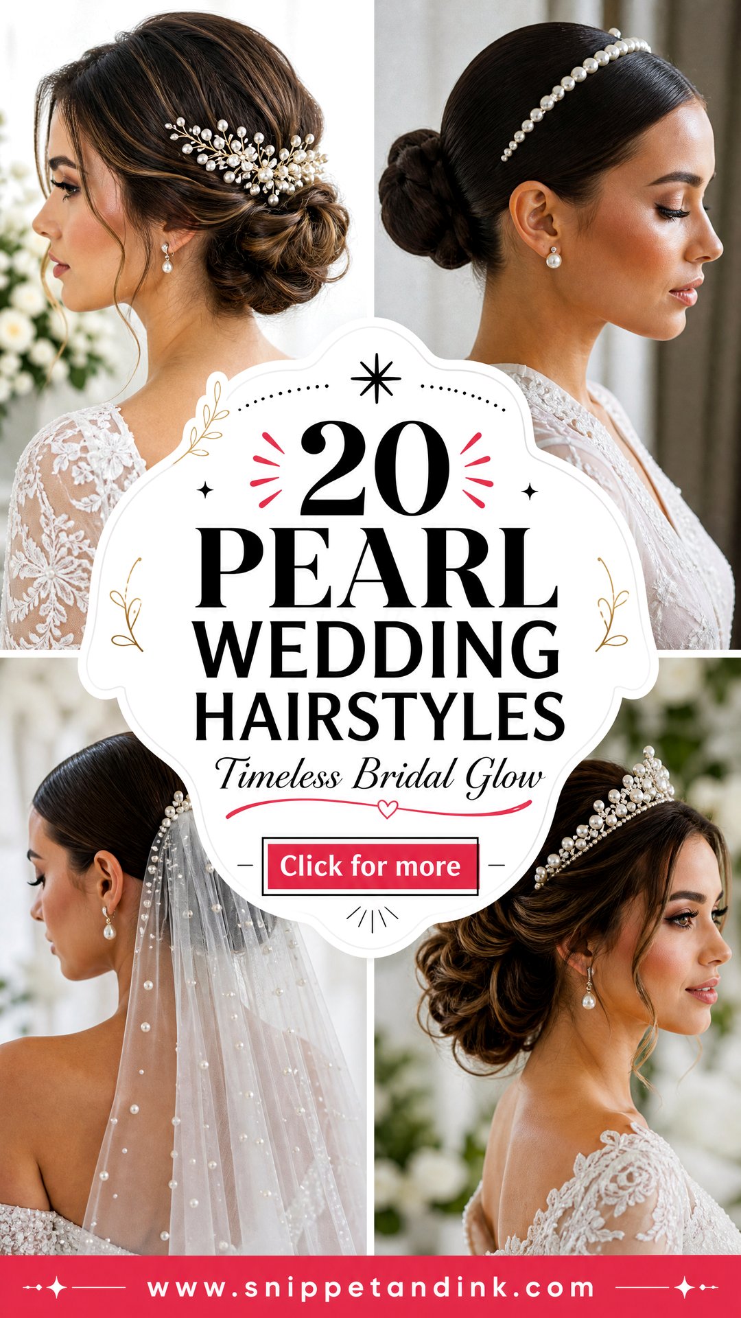 20 Pearl Wedding Hairstyles for a Timeless Bridal Glow - 20 Pearl Wedding Hairstyles for a Timeless Bridal Glow