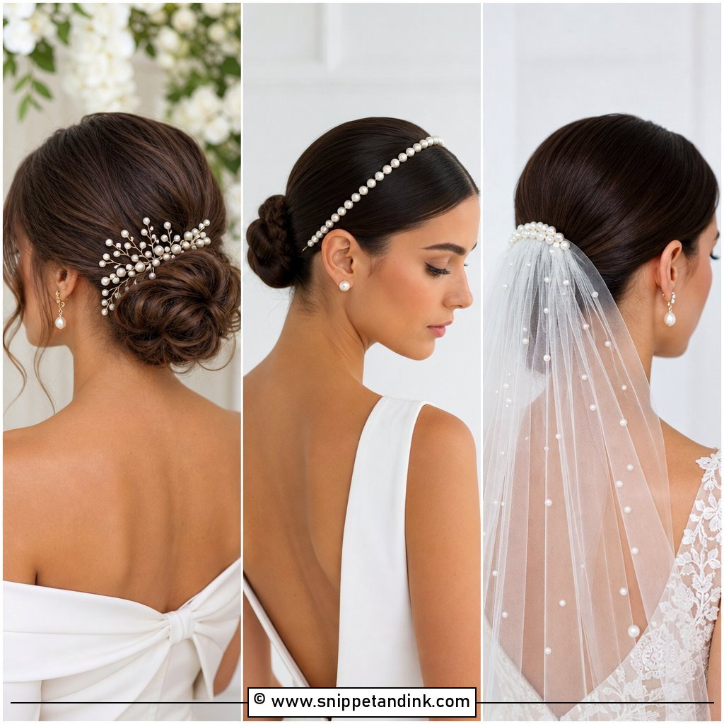 20 Pearl Wedding Hairstyles for a Timeless Bridal Glow