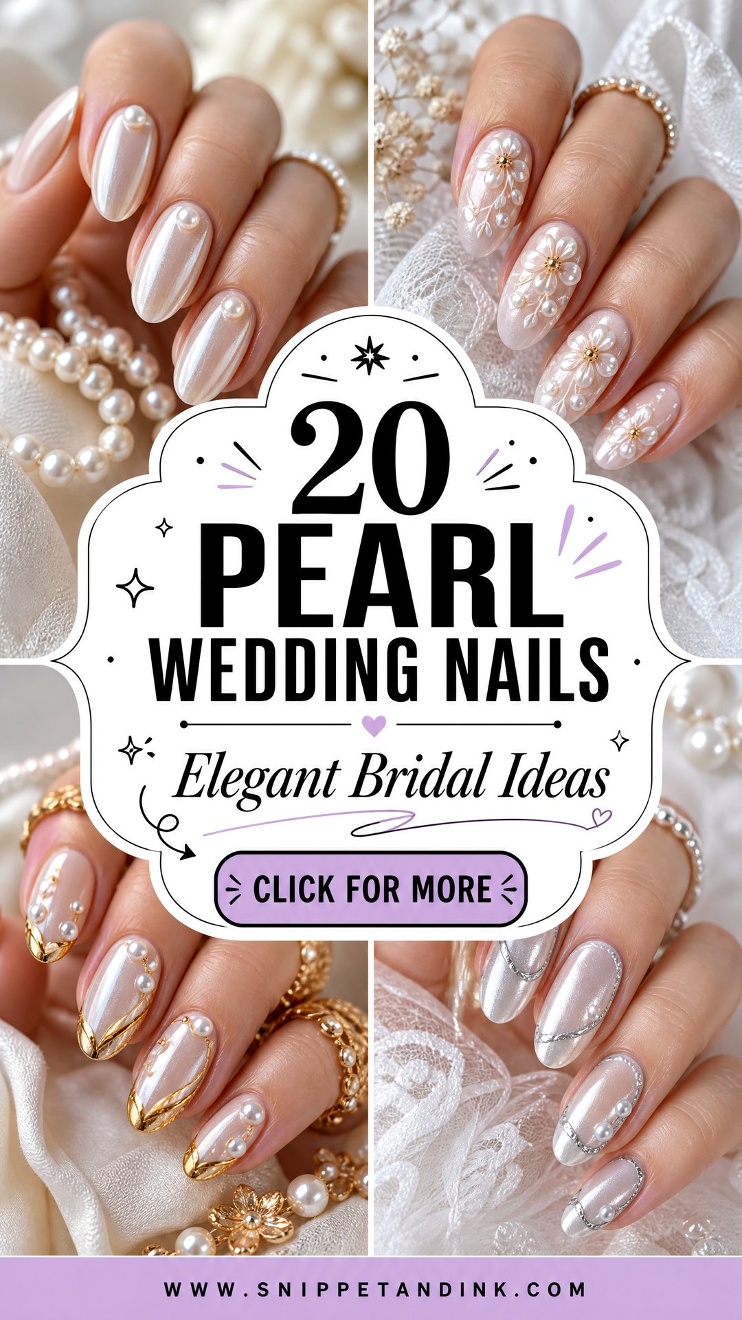 20 Pearl Wedding Nails for Bride Elegant Bridal Ideas - 20 Pearl Wedding Nails for Bride: Elegant Bridal Ideas