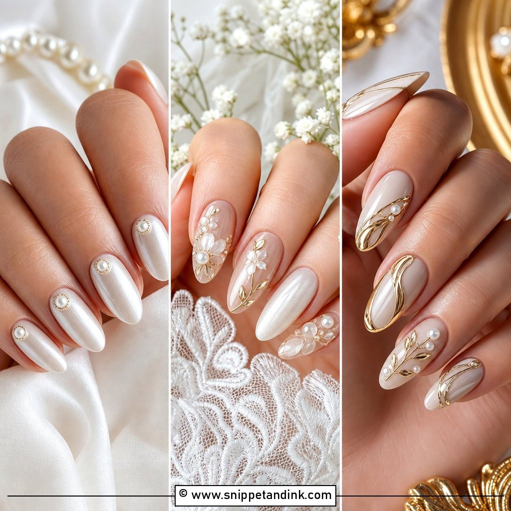 20 Pearl Wedding Nails for Bride Elegant Bridal Ideas