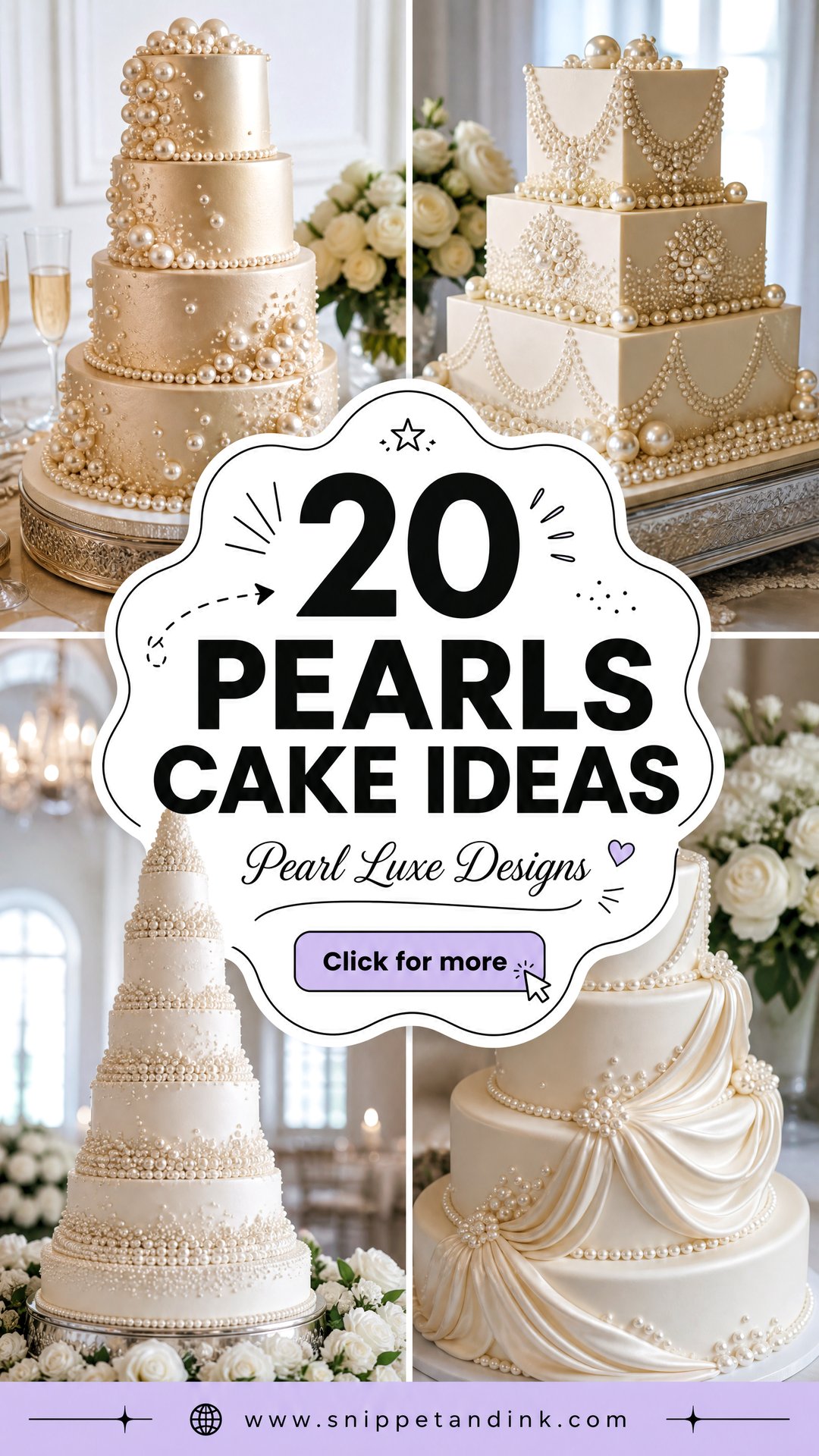 20 Pearls Cake Ideas for Wedding Elegant Luxe Designs - 20 Pearls Cake Ideas for Wedding: Elegant Luxe Designs