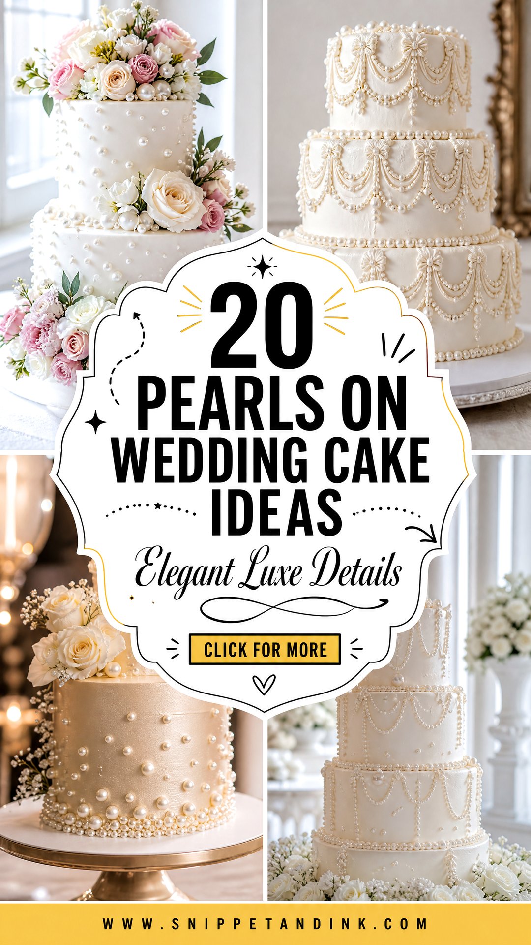 20 Pearls on Wedding Cake Ideas Elegant Luxe Details - 20 Pearls on Wedding Cake Ideas: Elegant Luxe Details