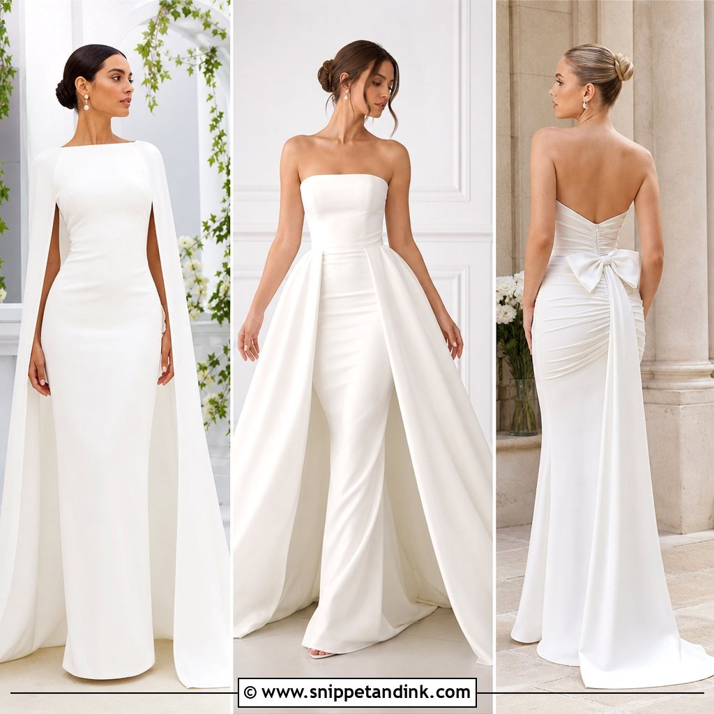 20 Pencil Wedding Dress Ideas for Sleek and Stylish Modern Brides