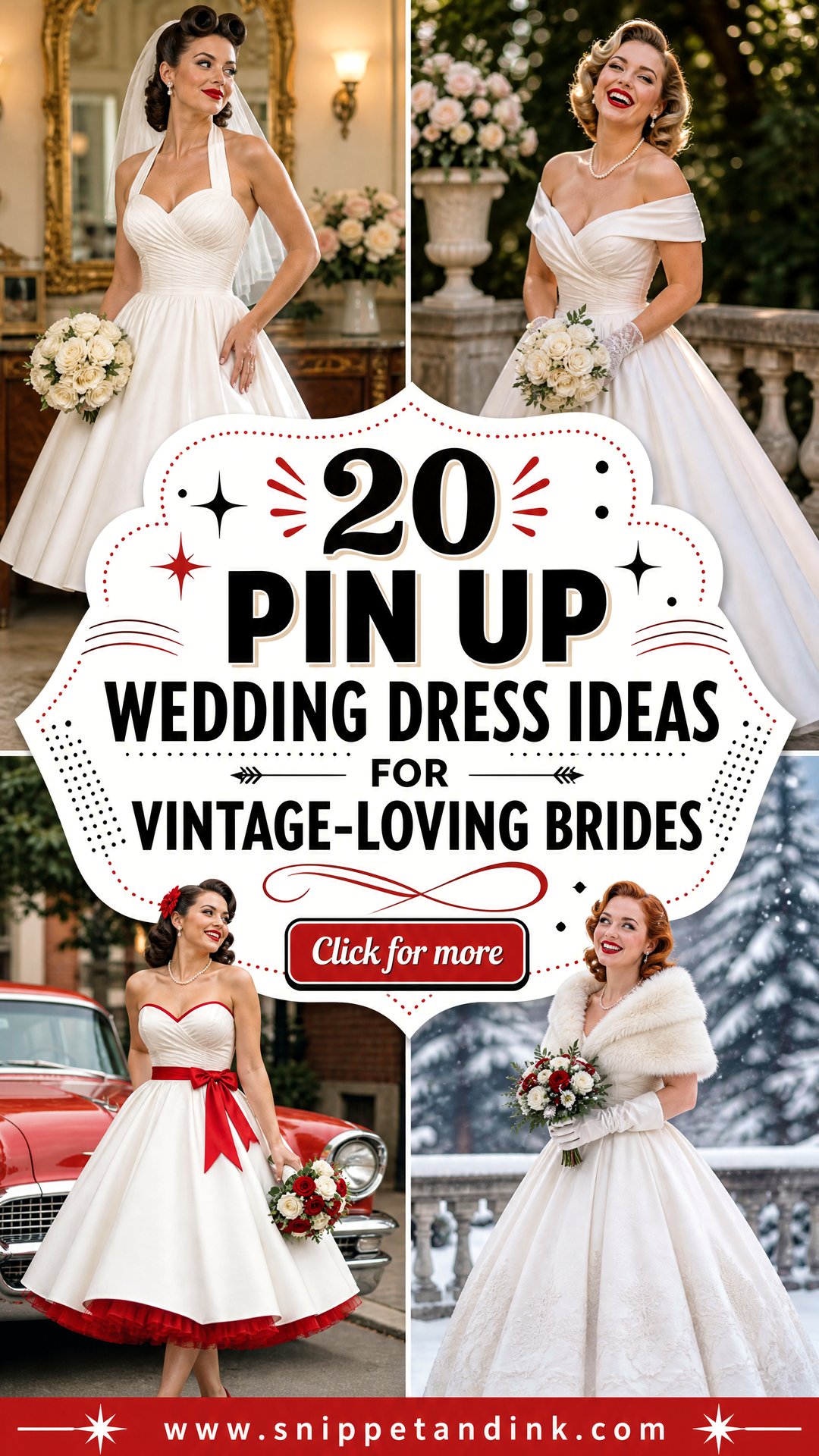 20 Pin Up Wedding Dress Ideas for Vintage-Loving Brides - 20 Pin Up Wedding Dress Ideas for Vintage-Loving Brides