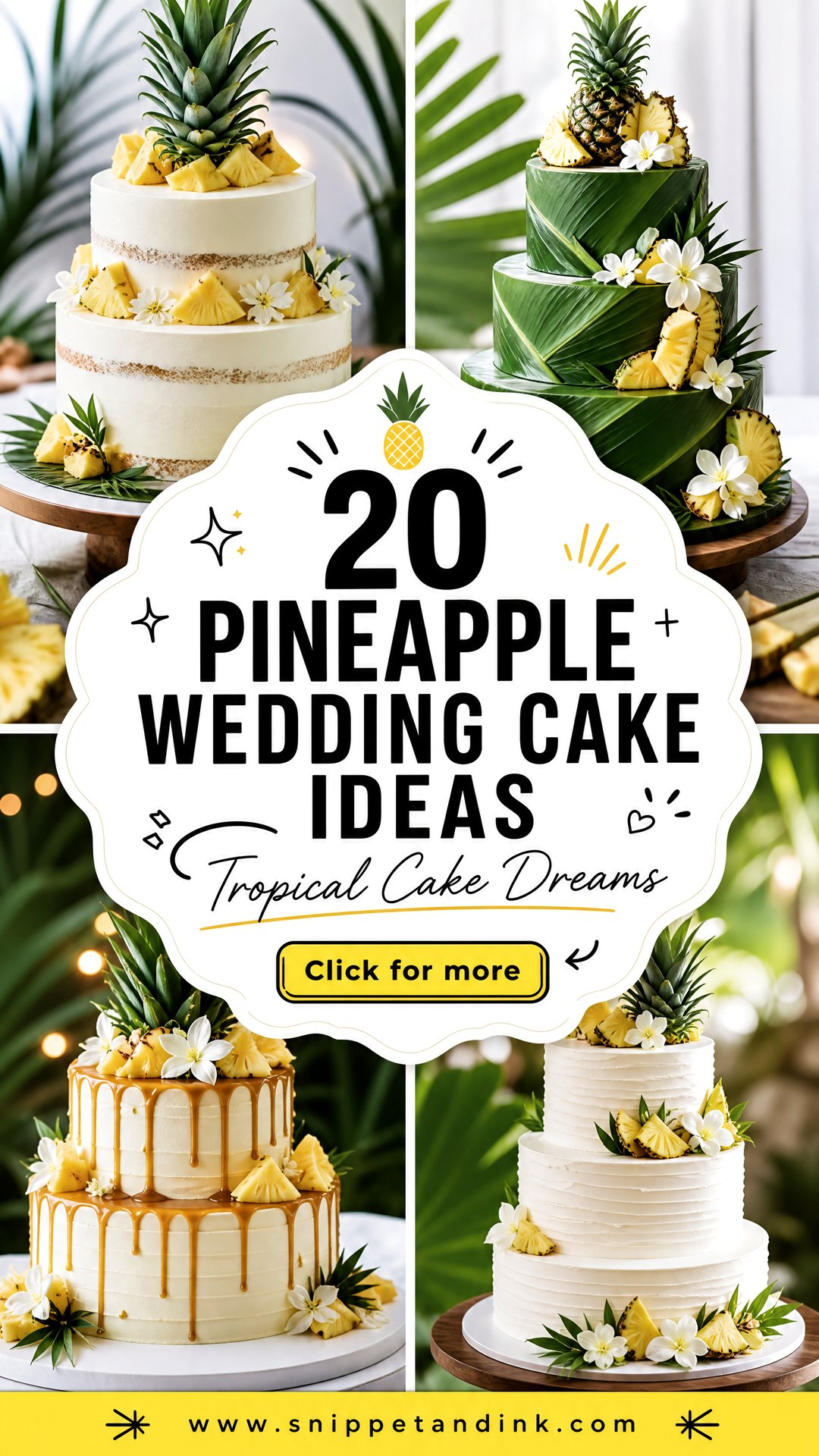20 Pineapple Wedding Cake Ideas Tropical Reception Inspo - 20 Pineapple Wedding Cake Ideas: Tropical Reception Inspo