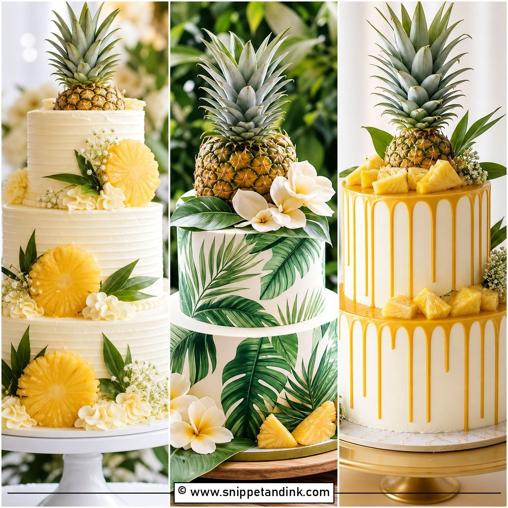 20 Pineapple Wedding Cake Ideas Tropical Reception Inspo