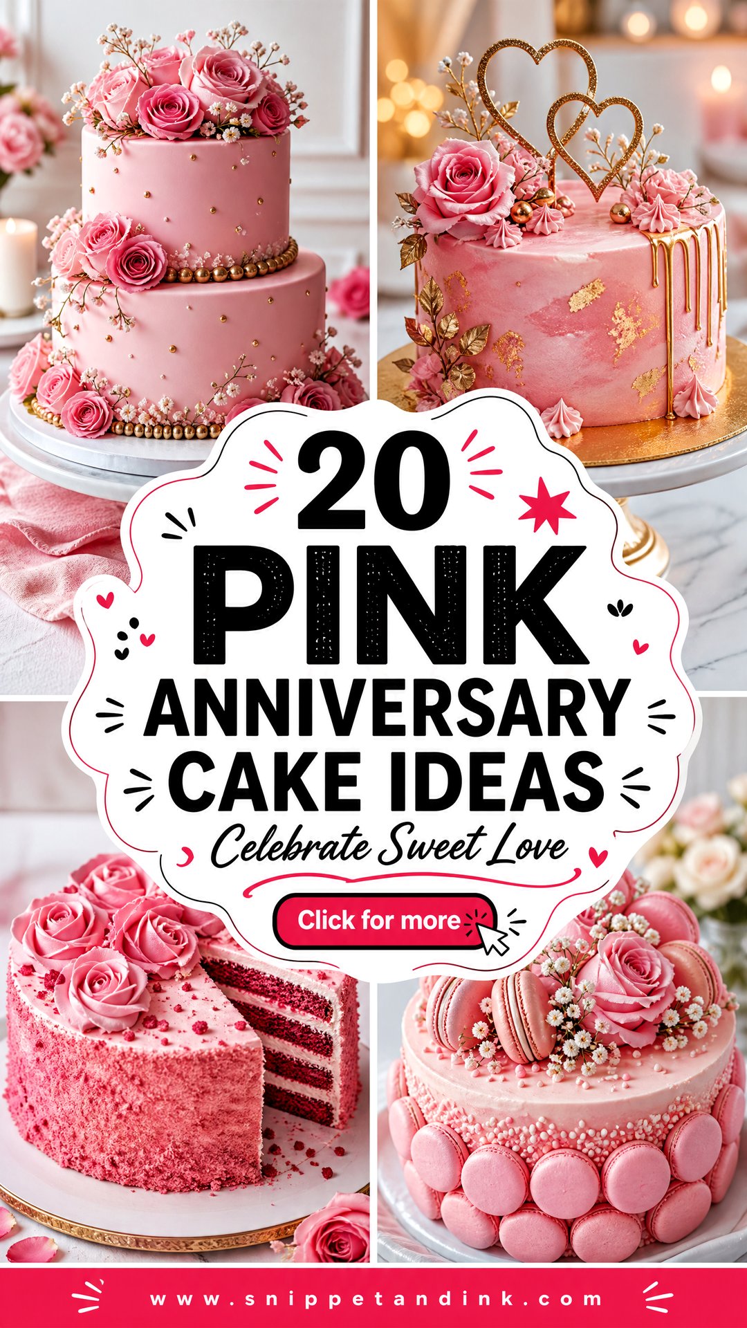 20 Pink Anniversary Cake Ideas Romantic Designs to Celebrate - 20 Pink Anniversary Cake Ideas: Romantic Designs to Celebrate