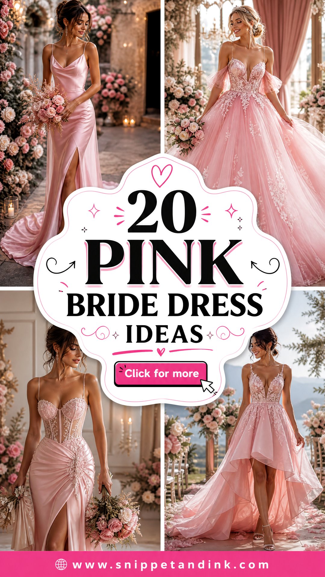 20 Pink Bride Dress Ideas for a Fresh and Romantic Wedding Look - 20 Pink Bride Dress Ideas for a Fresh and Romantic Wedding Look