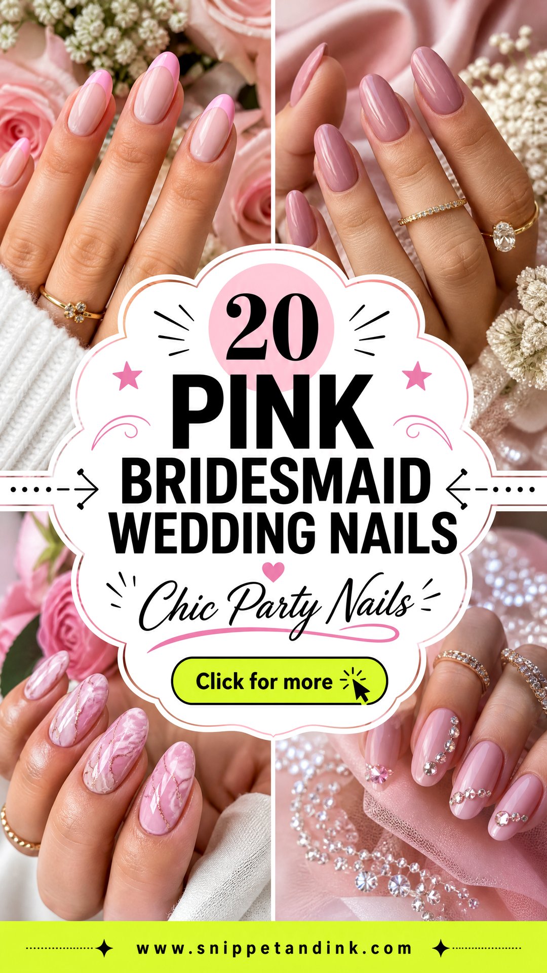 20 Pink Bridesmaid Wedding Nails Chic Looks for Your Party - 20 Pink Bridesmaid Wedding Nails: Chic Looks for Your Party