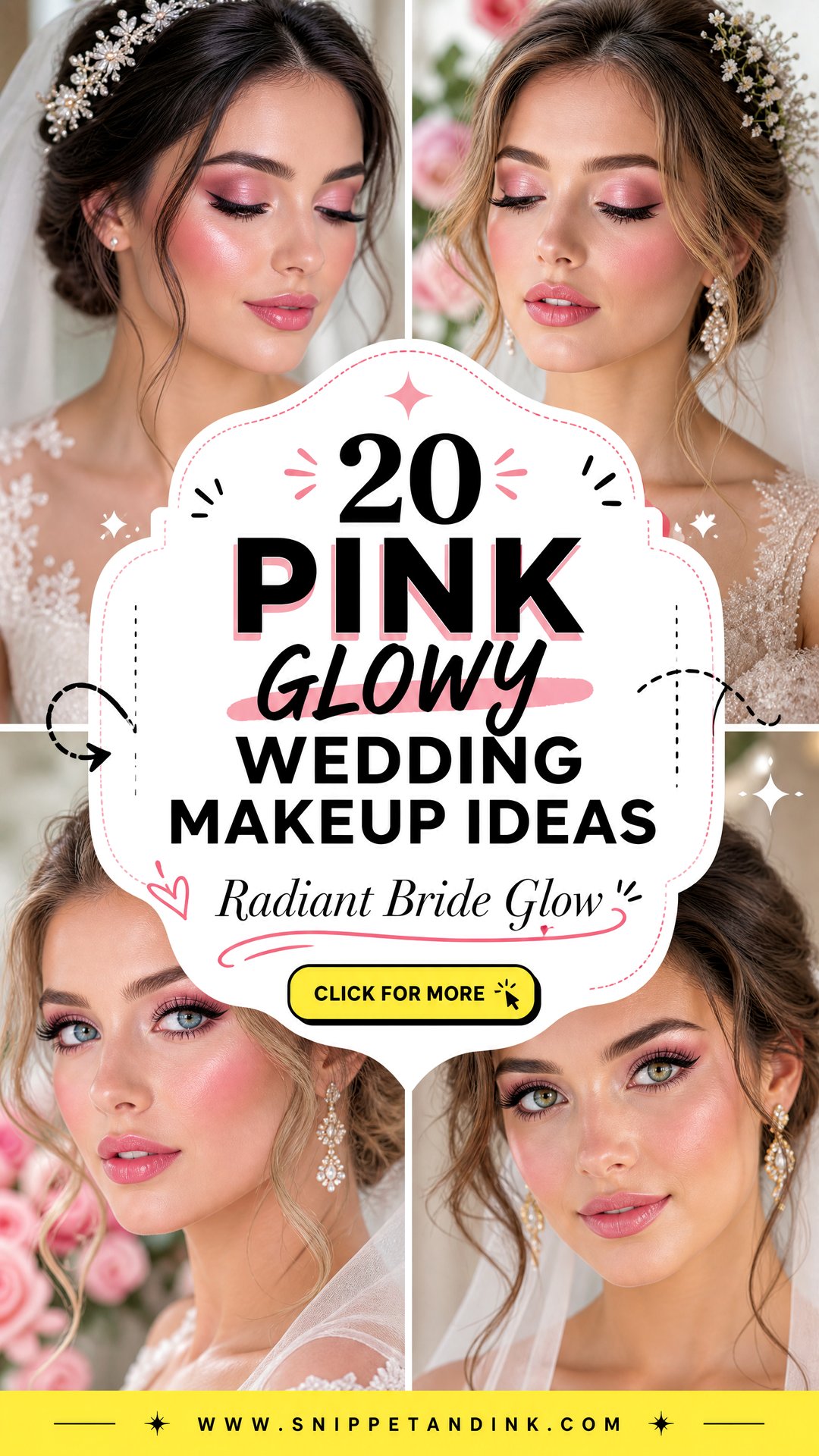 20 Pink Glowy Wedding Makeup Ideas for Radiant Brides - 20 Pink Glowy Wedding Makeup Ideas for Radiant Brides