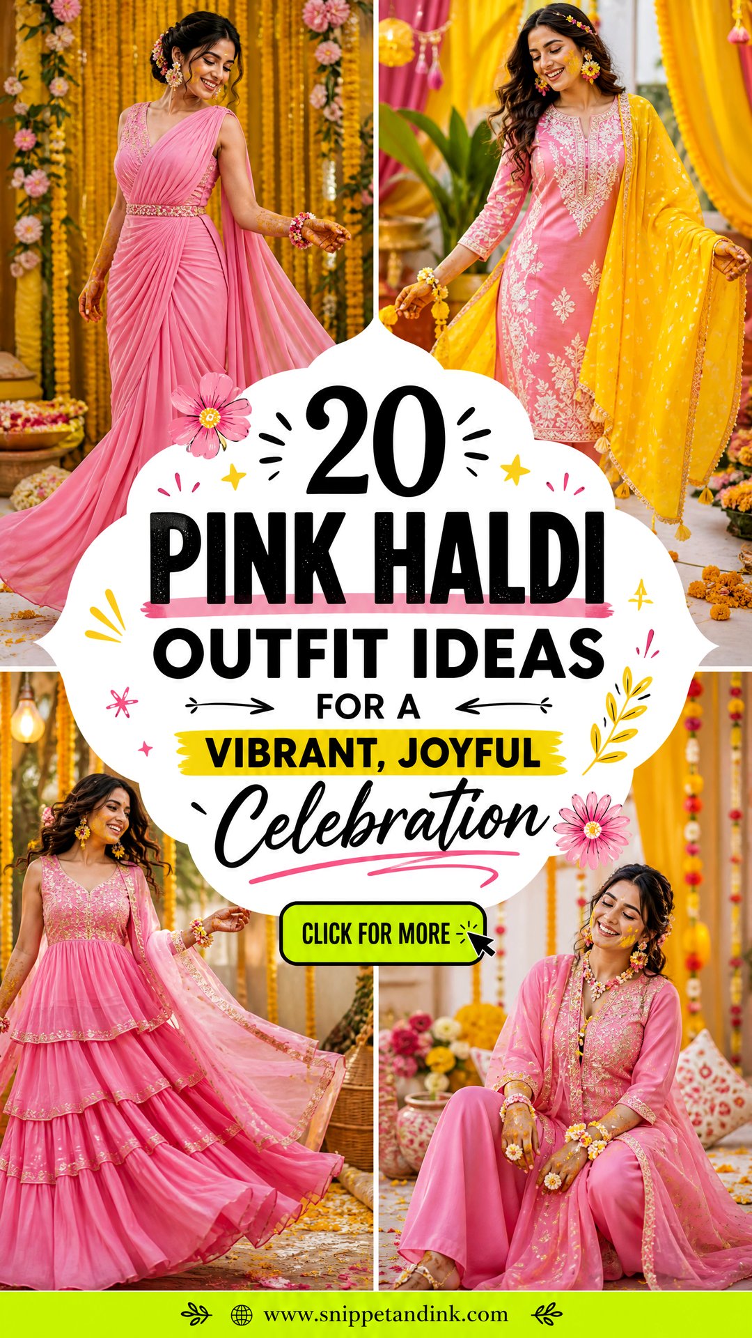 20 Pink Haldi Outfit Ideas for a Vibrant Joyful Celebration - 20 Pink Haldi Outfit Ideas for a Vibrant, Joyful Celebration