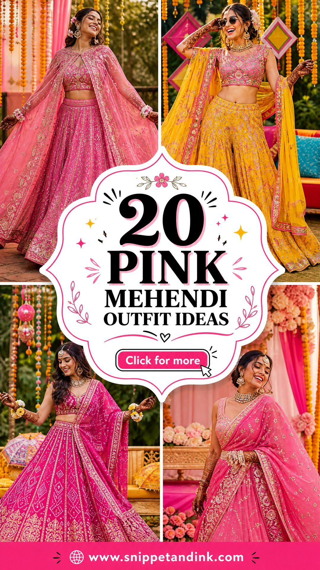 20 Pink Mehendi Outfit Ideas for Vibrant Pre-Wedding Style - 20 Pink Mehendi Outfit Ideas for Vibrant Pre-Wedding Style