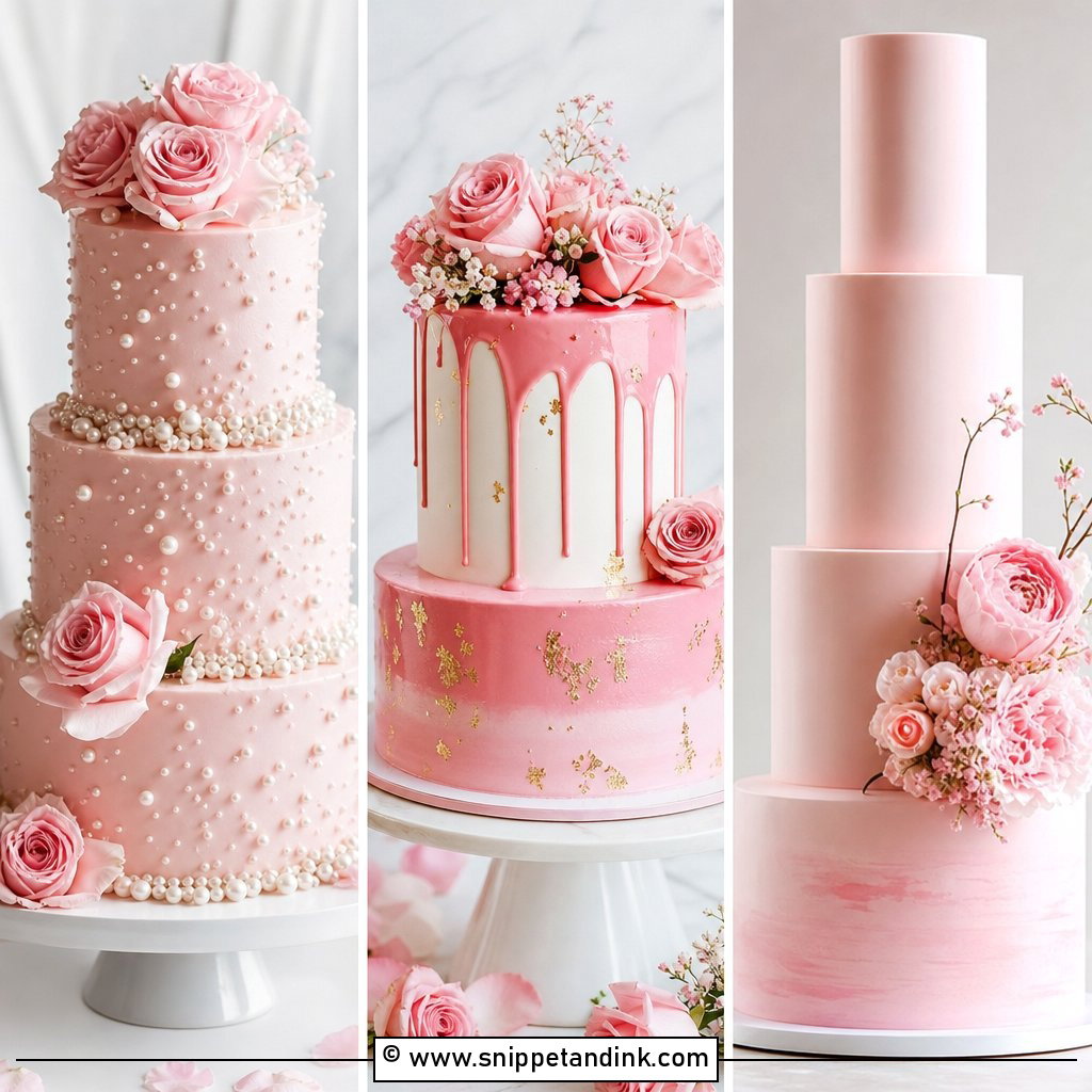 20 Pink Wedding Cake Ideas for Romantic Receptions