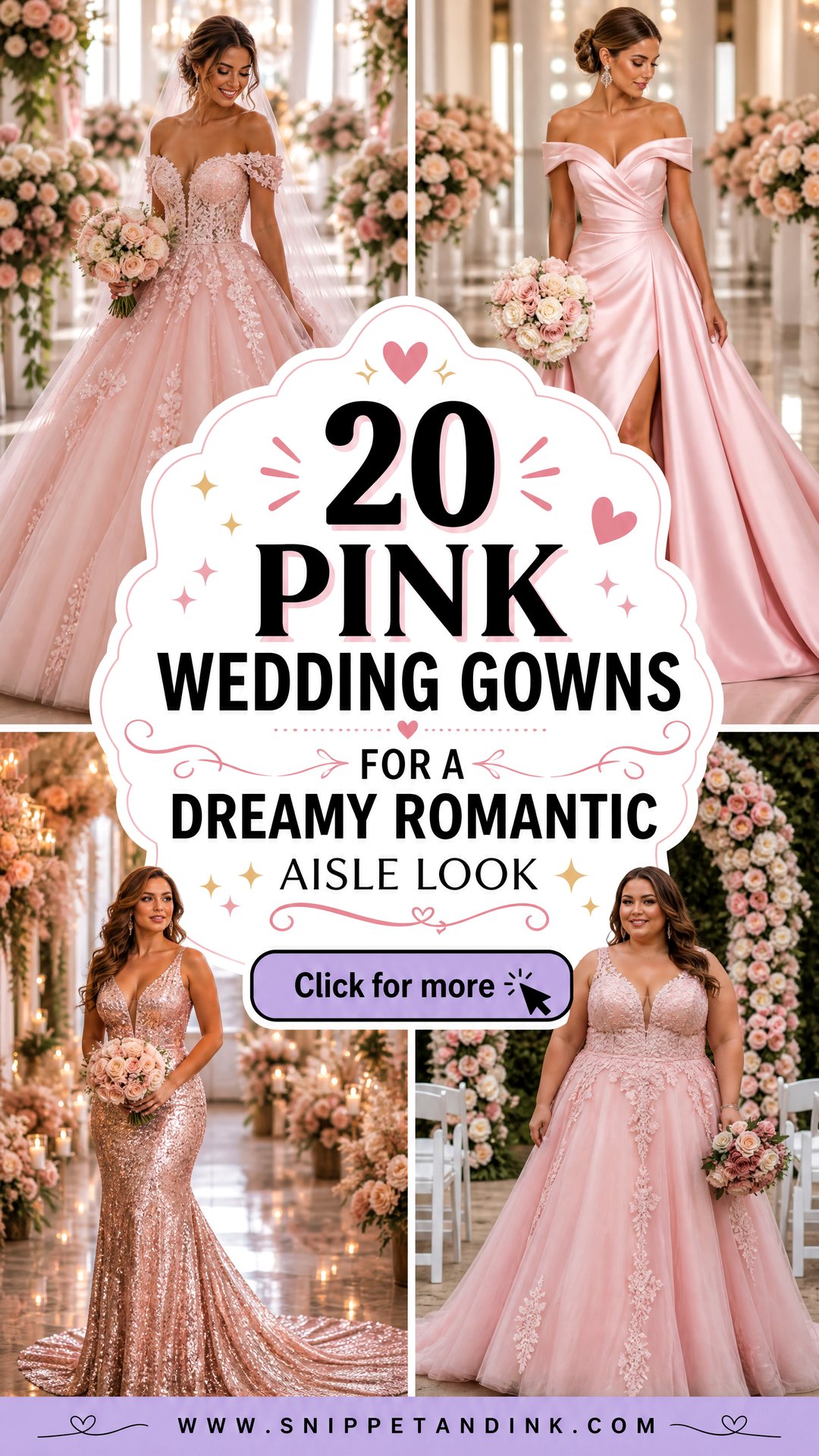 20 Pink Wedding Gowns for a Dreamy Romantic Aisle Look - 20 Pink Wedding Gowns for a Dreamy Romantic Aisle Look