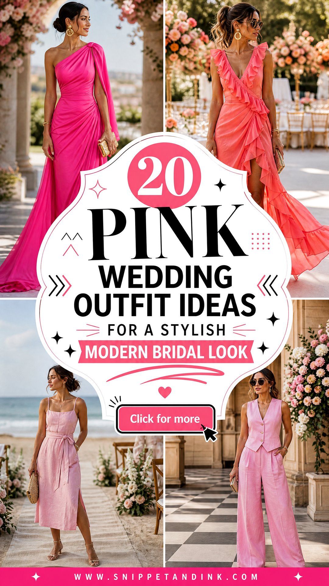 20 Pink Wedding Outfit Ideas for a Stylish Modern Bridal Look - 20 Pink Wedding Outfit Ideas for a Stylish Modern Bridal Look