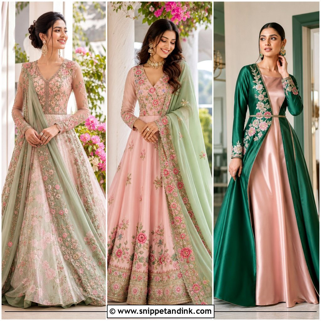 20 Pink and Green Wedding Dress Ideas for Garden Brides