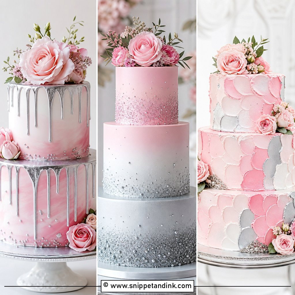 20 Pink and Silver Cake Ideas for Wedding Luxe Ideas