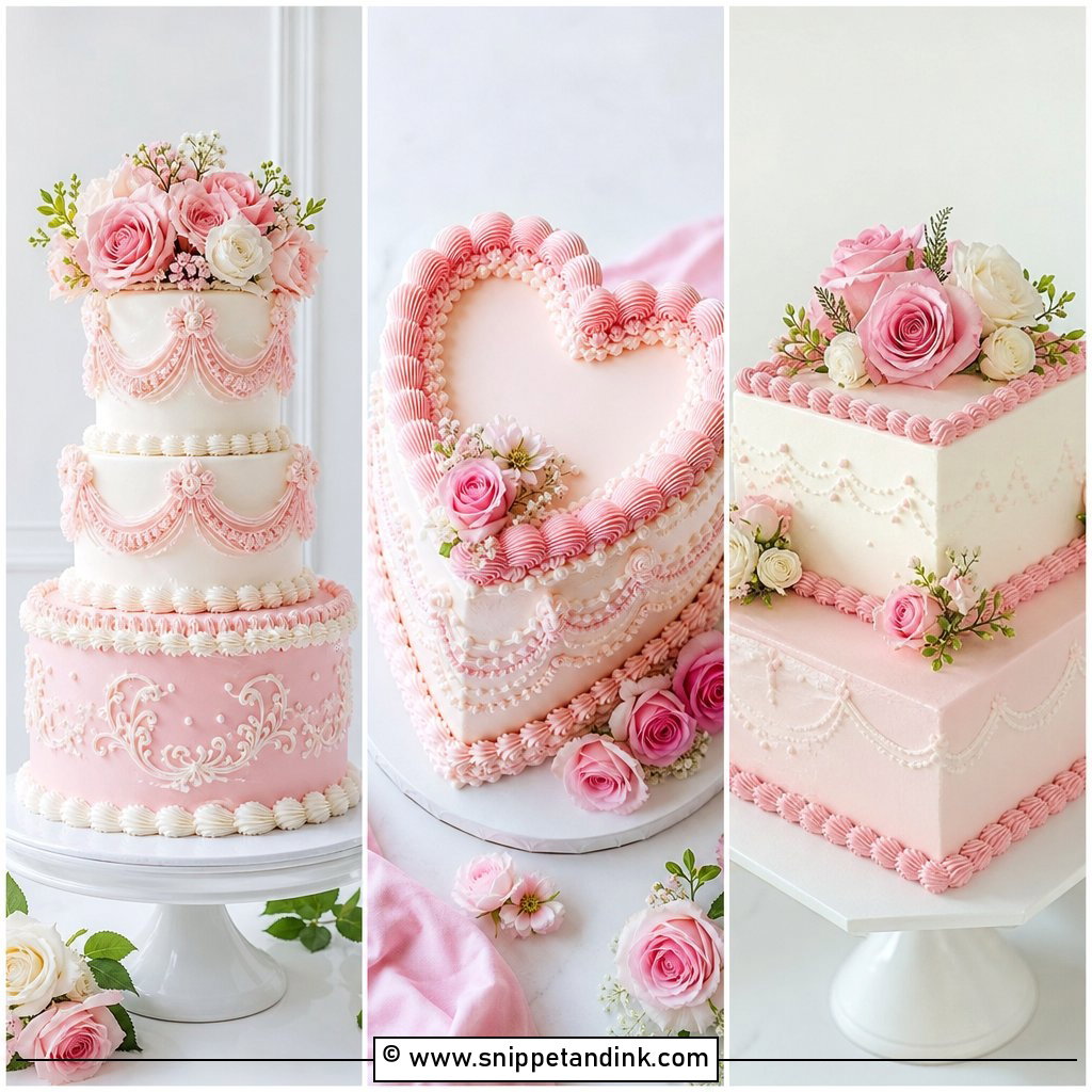 20 Pink and White Cake Ideas for Wedding Elegant Inspo