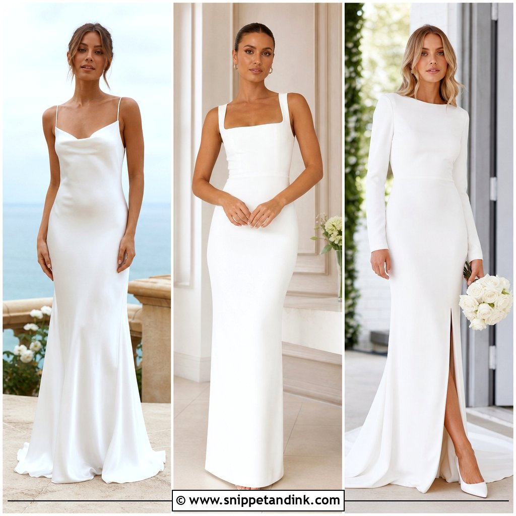 20 Plain Wedding Dresses for Chic, Modern Minimalist Brides