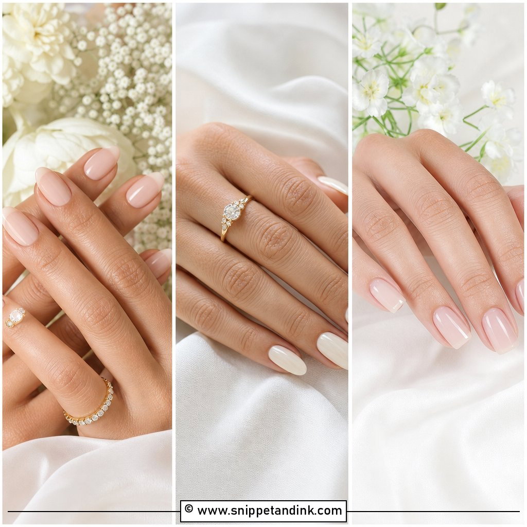 20 Plain Wedding Nails Chic Minimal Looks for Brides