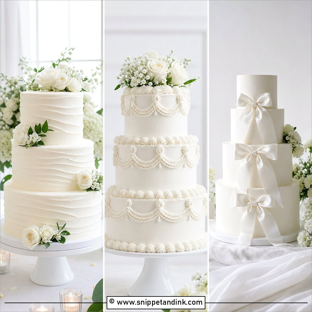 20 Plain White Wedding Cake Ideas for Timeless Style Today