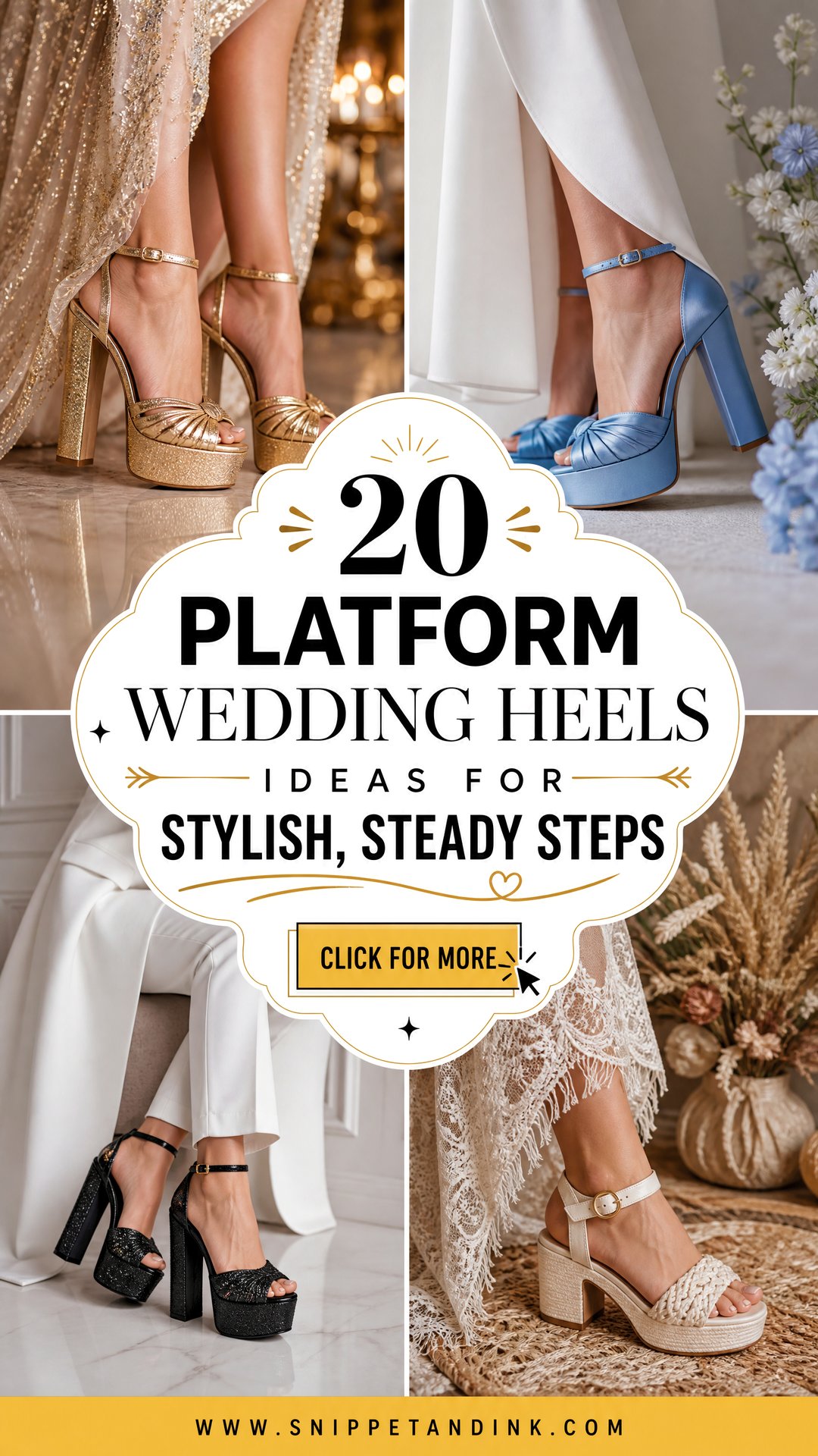 20 Platform Wedding Heels Ideas for Stylish Steady Steps - 20 Platform Wedding Heels Ideas for Stylish, Steady Steps