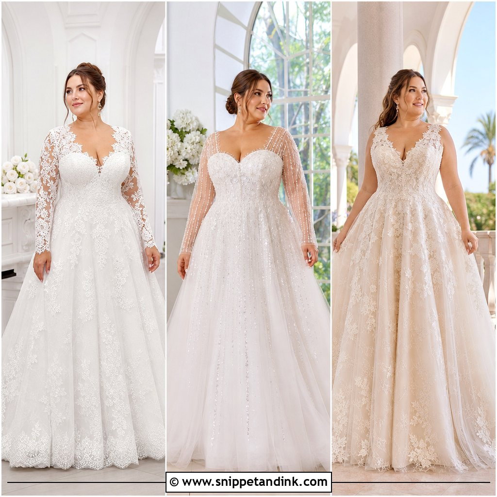 20 Plus Size A Line Wedding Dresses for a Flattering Fit
