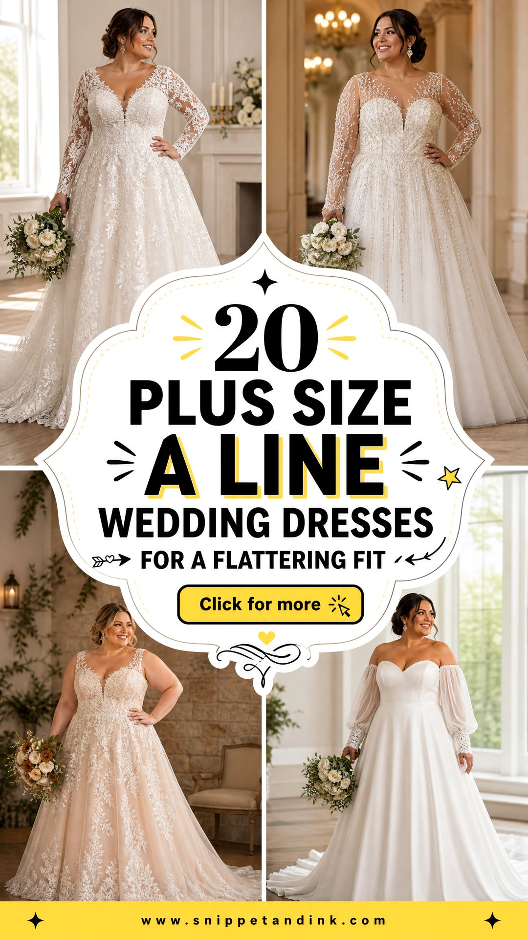 20 Plus Size A Line Wedding Dresses for a Flattering Fit - 20 Plus Size A Line Wedding Dresses for a Flattering Fit