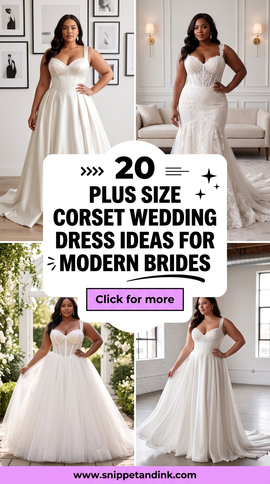 20 Plus Size Corset Wedding Dress Ideas for Modern Brides - 20 Plus Size Corset Wedding Dress Ideas for Modern Brides