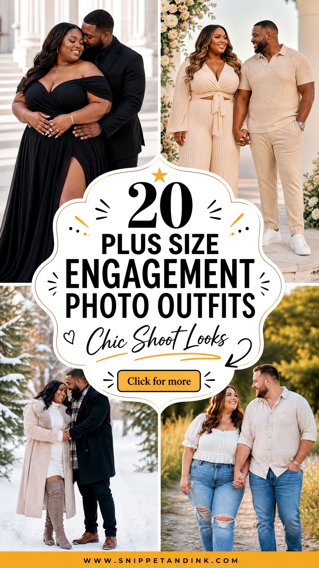 20 Plus Size Engagement Photo Outfits for Chic Shoots - 20 Plus Size Engagement Photo Outfits for Chic Shoots