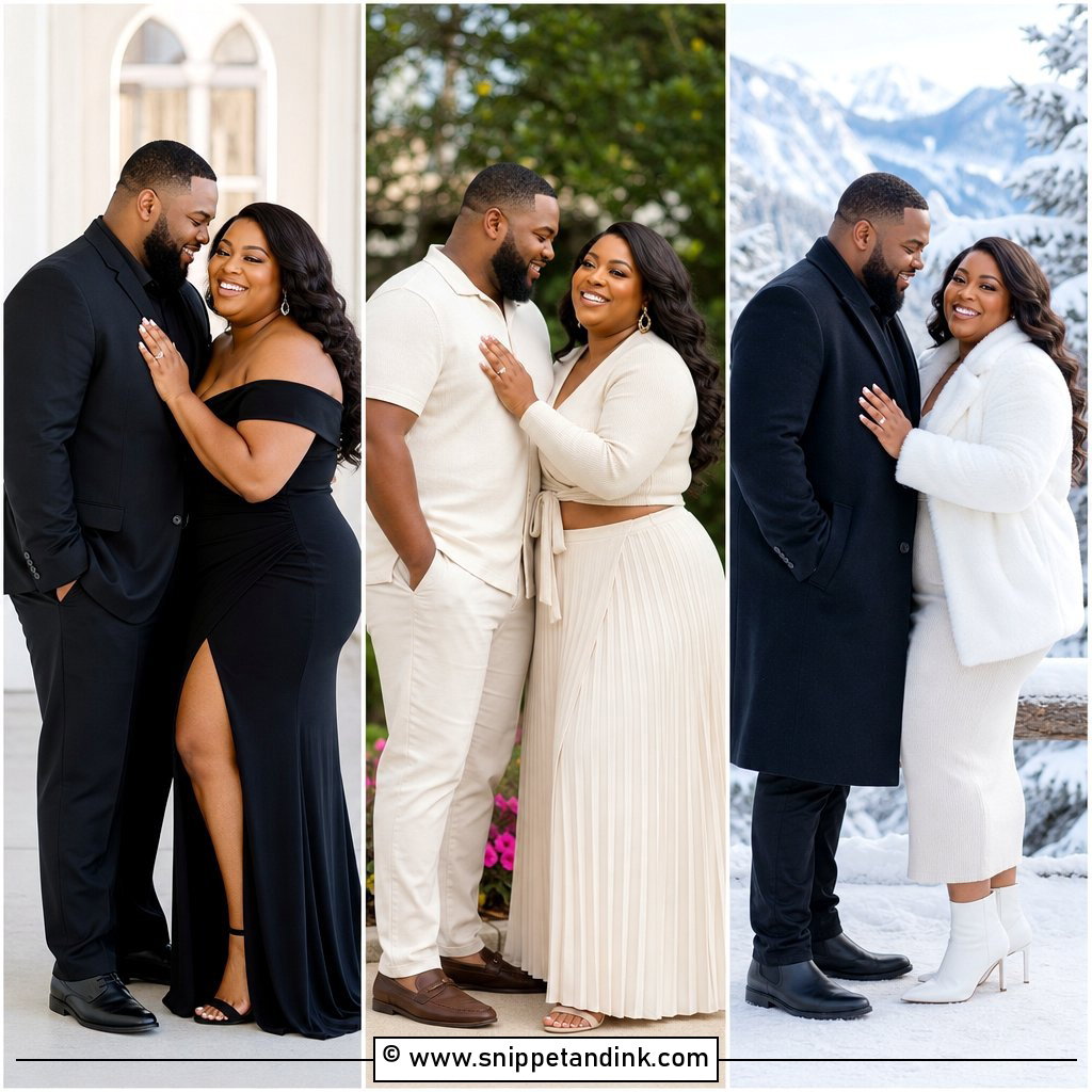 20 Plus Size Engagement Photo Outfits for Chic Shoots