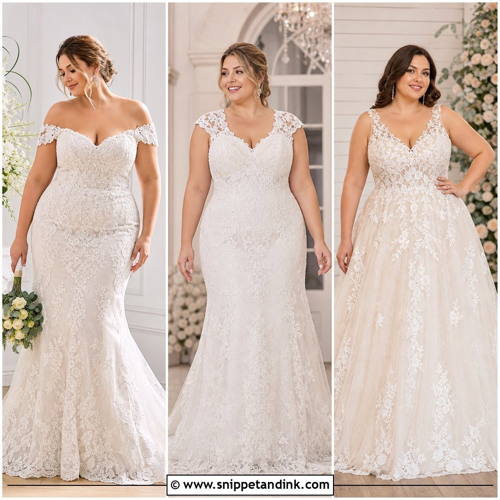 20 Plus Size Lace Wedding Dress Ideas for Romantic Brides