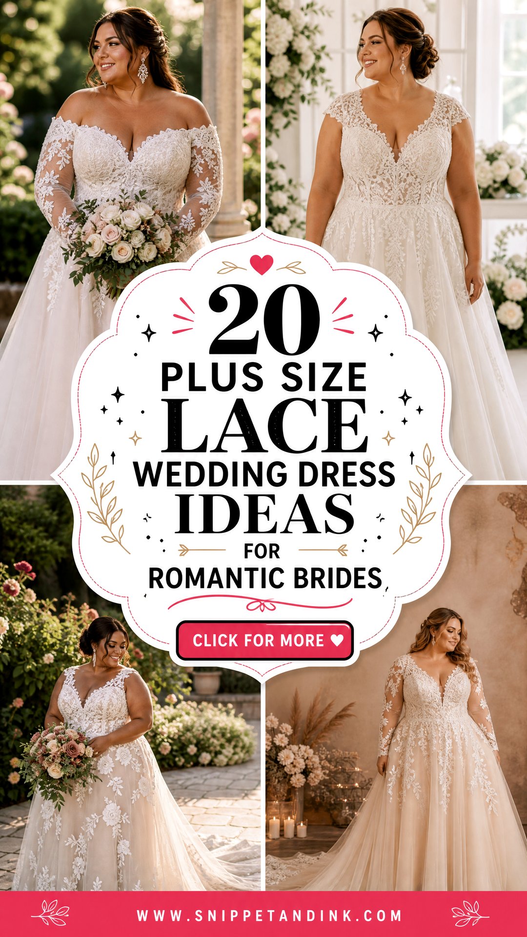 20 Plus Size Lace Wedding Dress Ideas for Romantic Brides - 20 Plus Size Lace Wedding Dress Ideas for Romantic Brides