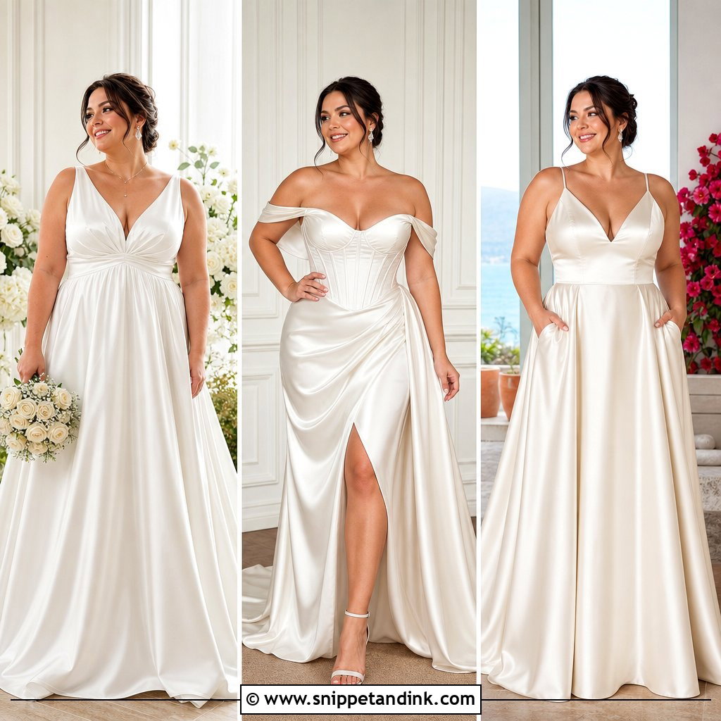 20 Plus Size Satin Wedding Dress Ideas for Modern Brides