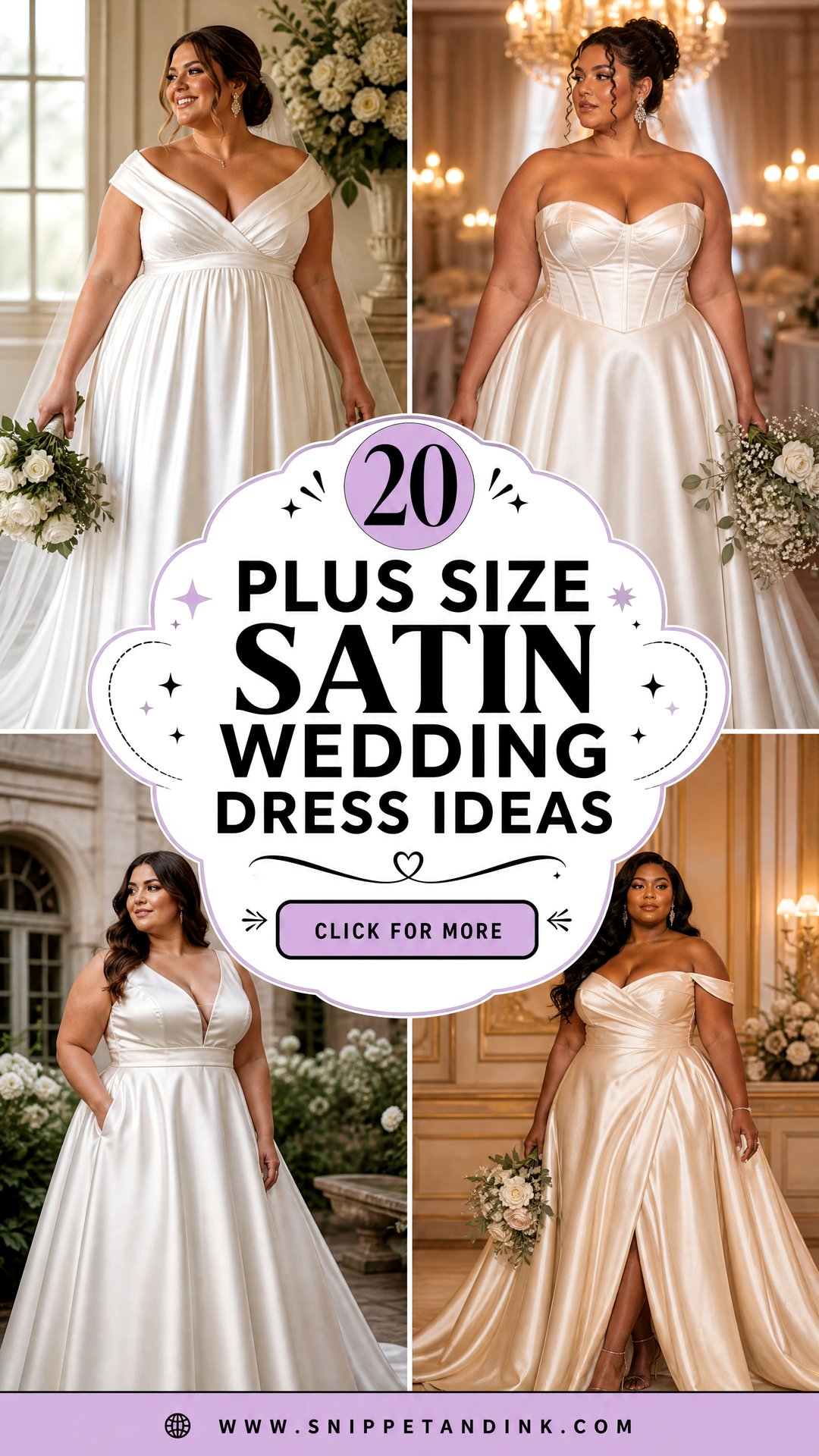 20 Plus Size Satin Wedding Dress Ideas for Modern Brides - 20 Plus Size Satin Wedding Dress Ideas for Modern Brides