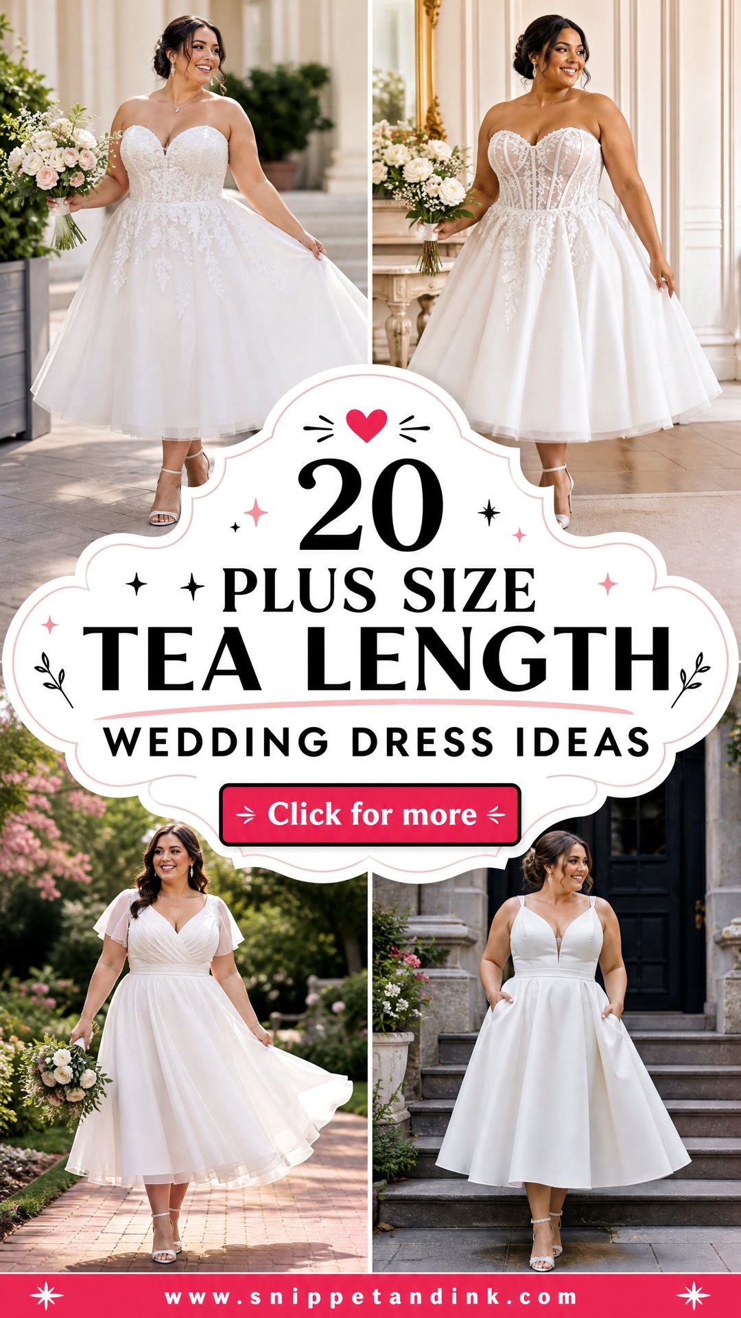 20 Plus Size Tea Length Wedding Dress Ideas for Chic Brides - 20 Plus Size Tea Length Wedding Dress Ideas for Chic Brides