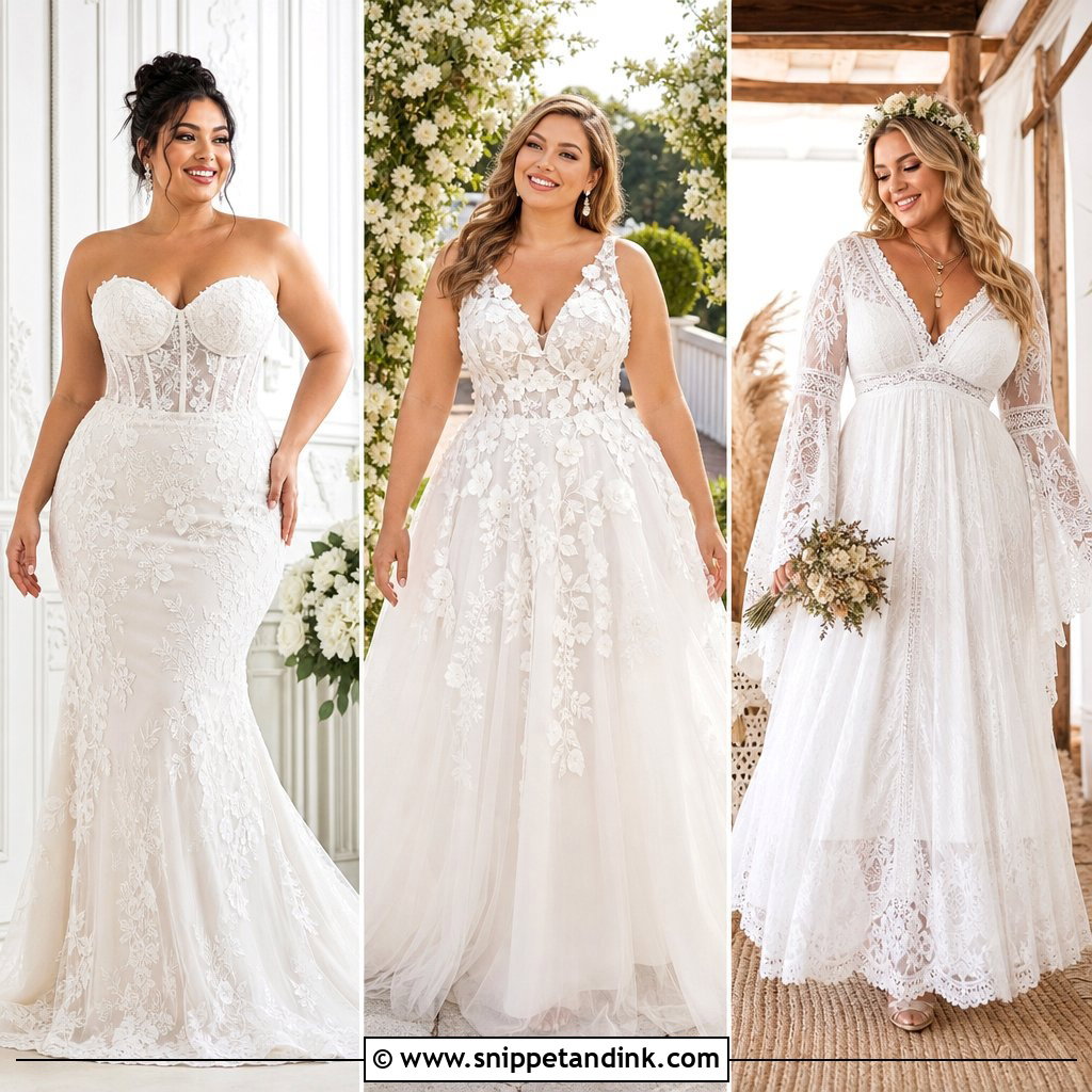 20 Plus Size Wedding Gowns Curvy Bride: Flattering Styles