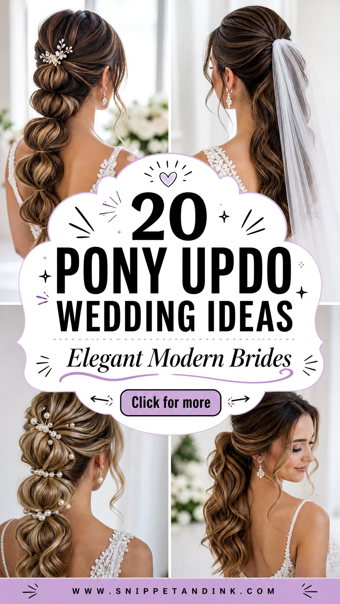 20 Pony Updo Wedding Ideas for Elegant Modern Brides Today - 20 Pony Updo Wedding Ideas for Elegant Modern Brides Today