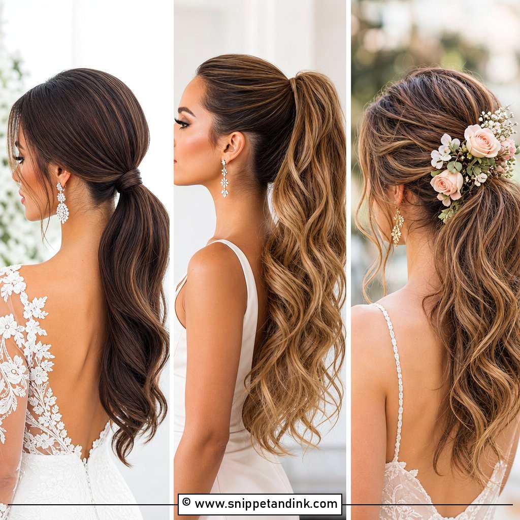 20 Ponytail Wedding Hairstyle Ideas for Chic Brides Today