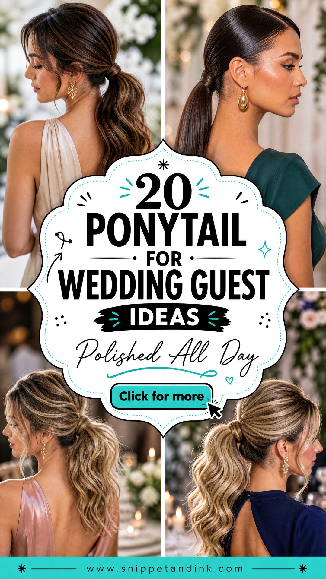 20 Ponytail for Wedding Guest Ideas to Look Polished All Day - 20 Ponytail for Wedding Guest Ideas to Look Polished All Day