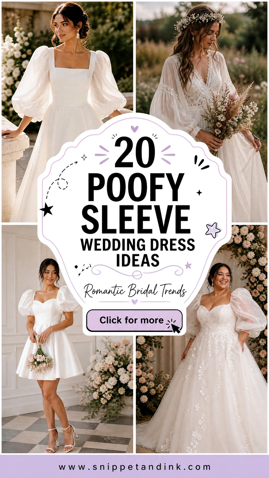 20 Poofy Sleeve Wedding Dress Ideas Romantic Bridal Trends - 20 Poofy Sleeve Wedding Dress Ideas: Romantic Bridal Trends