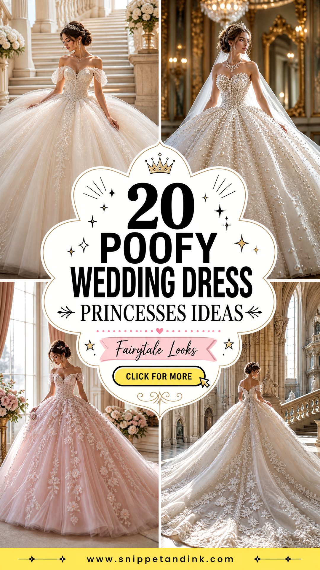 20 Poofy Wedding Dress Princesses Ideas Fairytale Looks - 20 Poofy Wedding Dress Princesses Ideas: Fairytale Looks