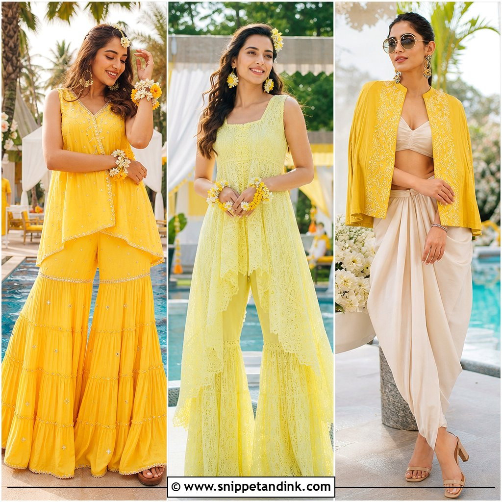 20 Pool Side Haldi Outfits: Vibrant Poolside Style Guide